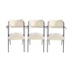 White chairs by pyramid Wim Rietveld for Ahrend de Cirkel, 1964, set of 3