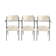 White chairs by pyramid Wim Rietveld for Ahrend de Cirkel, 1964, set of 3