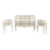 Commode et 2 chevets de style Louis XV, XXe siècle
