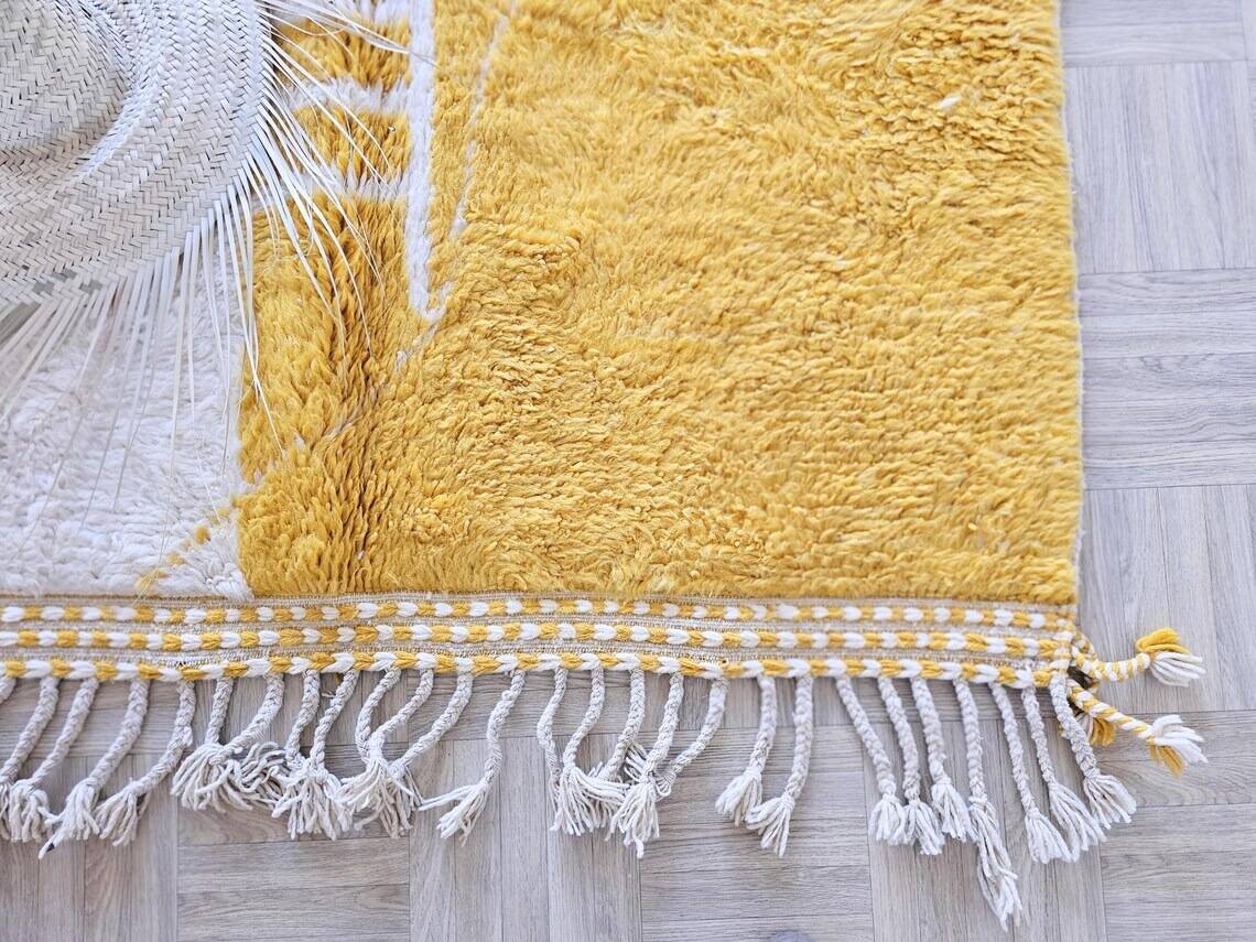 Beni Ourain rug, handmade wool rug 150/250cm
