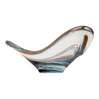 Danish glass bowl from the mid-century by Per Lütken for Holmegaard, 1960s.