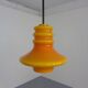 Orange glass ceiling light from Doria, Germany, 1960s.