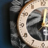 Vintage clock rectangular silent wall clock "palm tree"