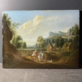 Pair of small paintings, Entourage of Jan Peeter Verdussen, oil on panel, 18th century