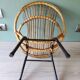 Chair armchair shell child steel rattan bamboo vintage