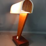 Table lamp in wood and plexiglass vintage 70/80s