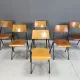 Post modern plywood dining chairs, 1970s