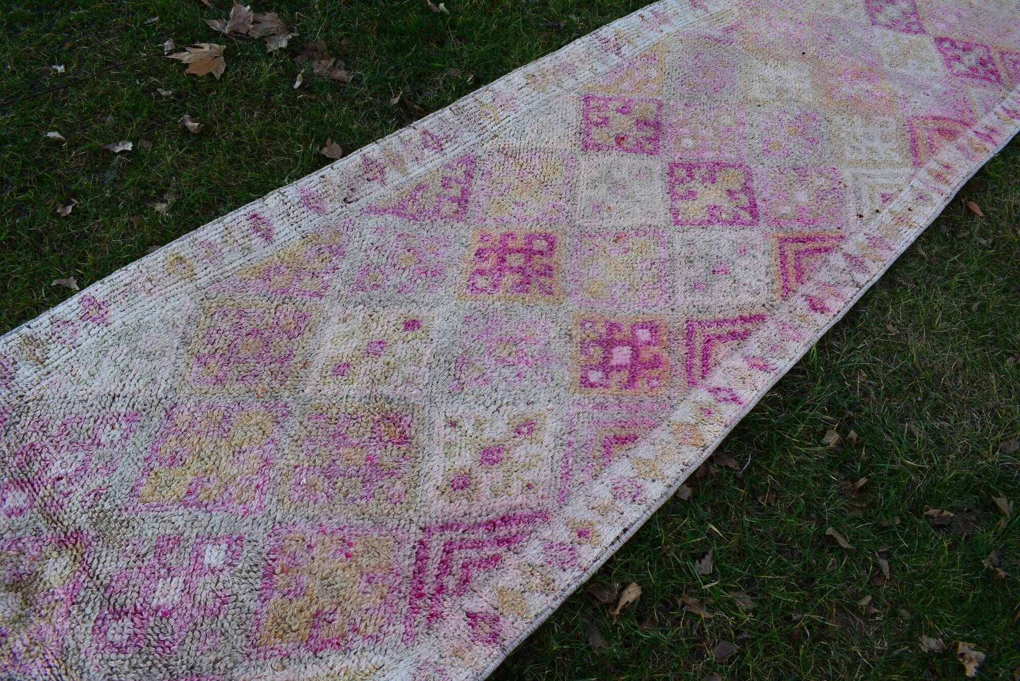 Vintage Turkish hallway rug 80x412 cm