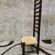 Chaise d'entrée safari 1960 vintage