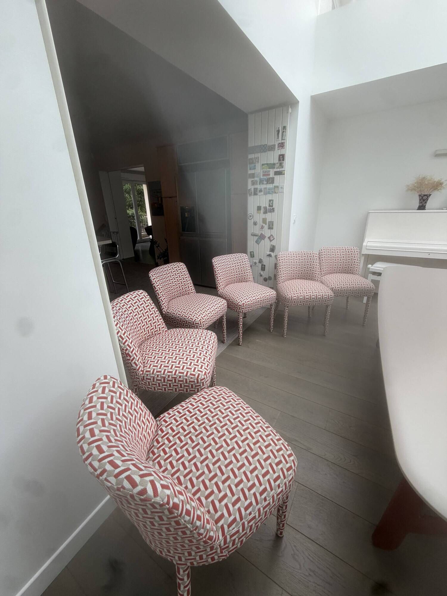6 chairs from the PH collection model Ellena in Elitis fabric, in impeccable condition.