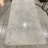 Antique cast iron and marble bistro table