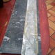 White veined black marble fireplace