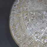 1970s Carl Fagerlund Pair of Brass and Glass Ceiling Lamps, Sweden