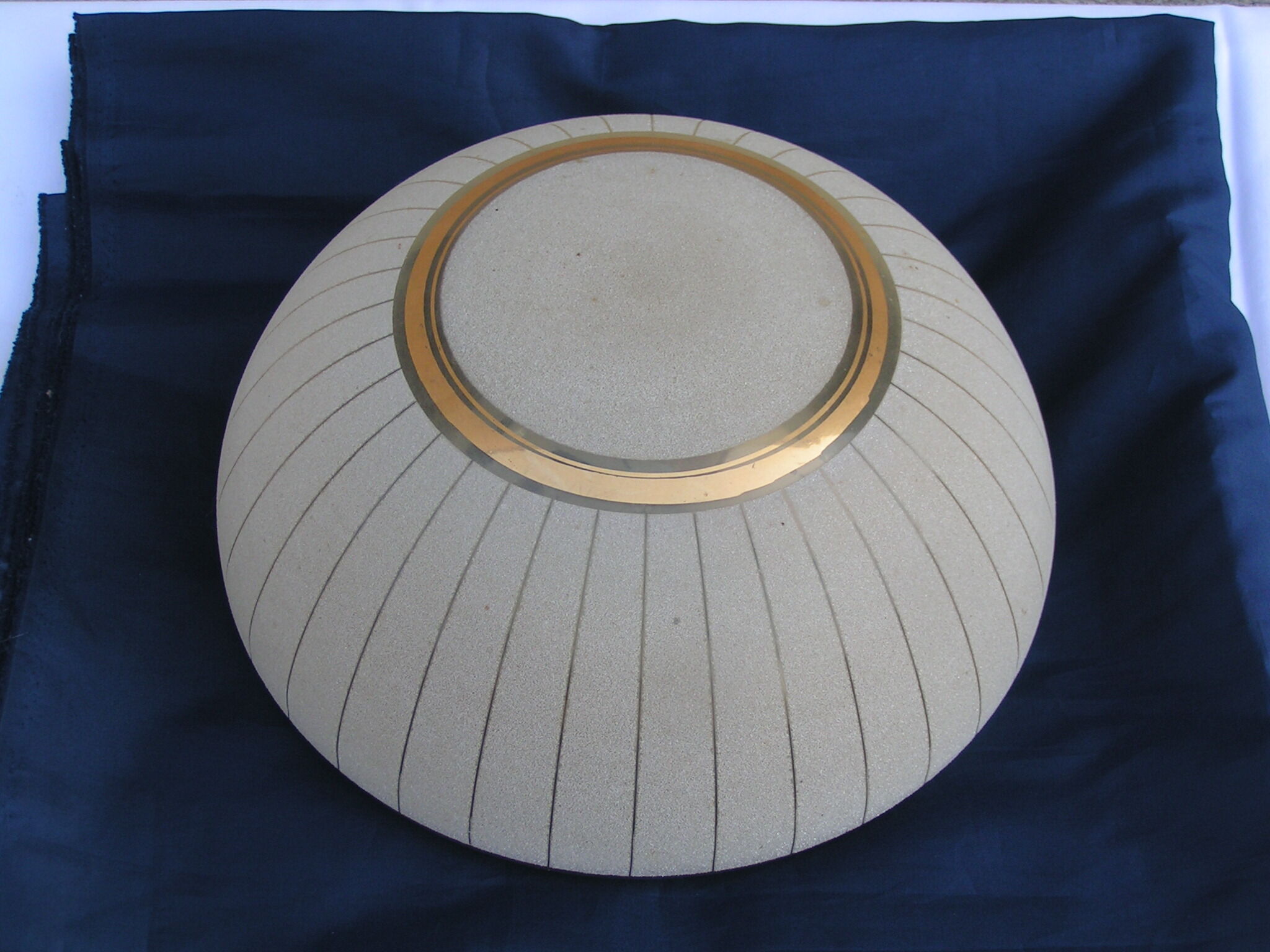 Yellow and golden granite glass ceiling lighter 1930s