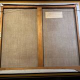 Antique painting, landscape under the snow, signed Fallet 1967