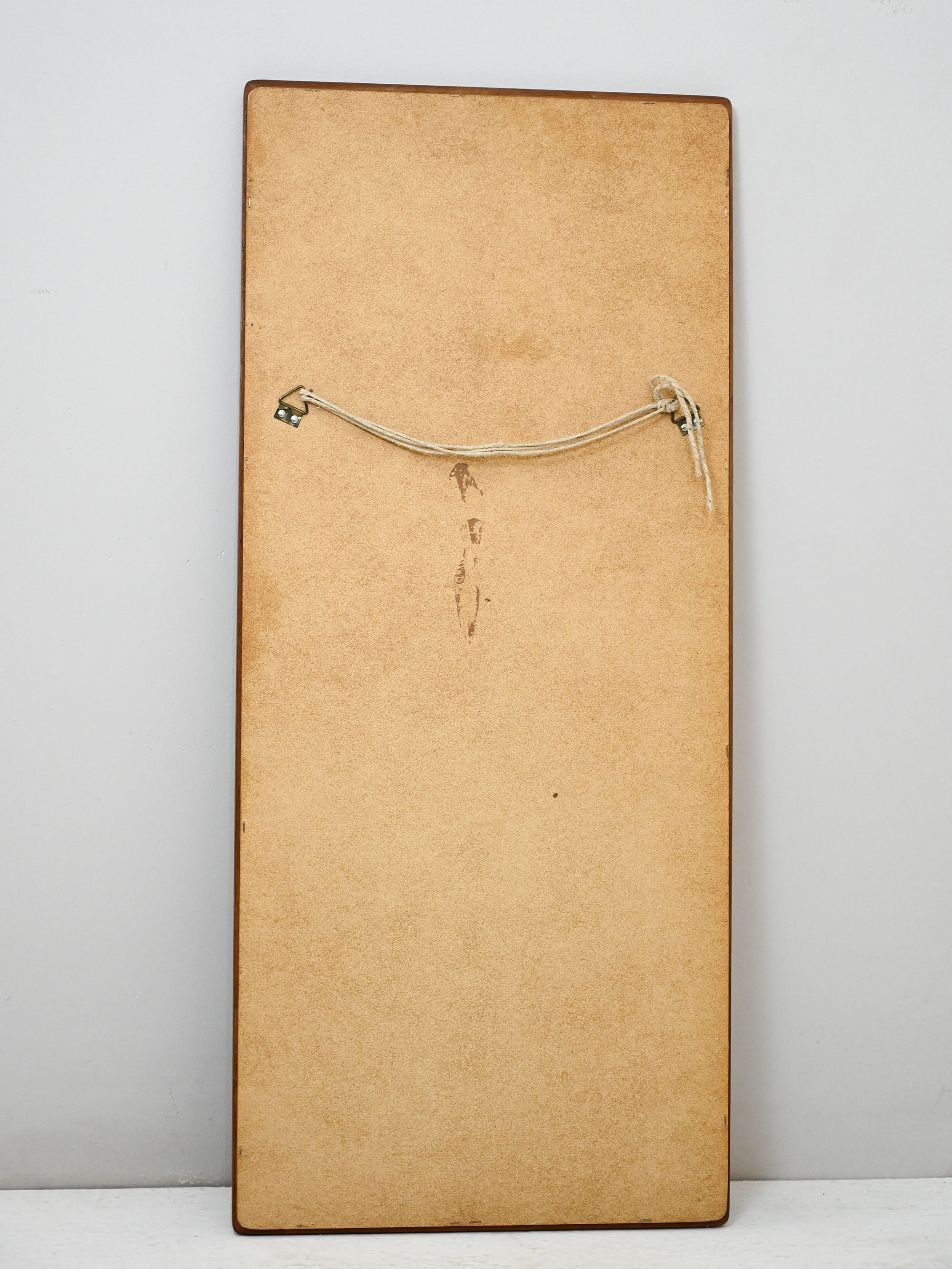 Mirror with teak frame