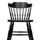 set of 6 Black Oak Windsor style Spindle-back dining chairs. Holland