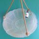 Pressed glass basin pendant light with Art Deco floral decoration Artistar France