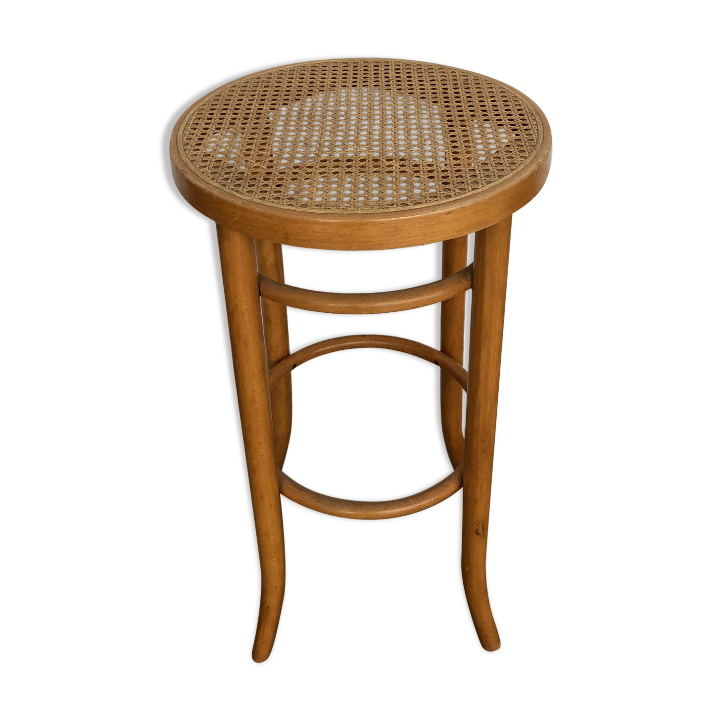 High stool in cannage