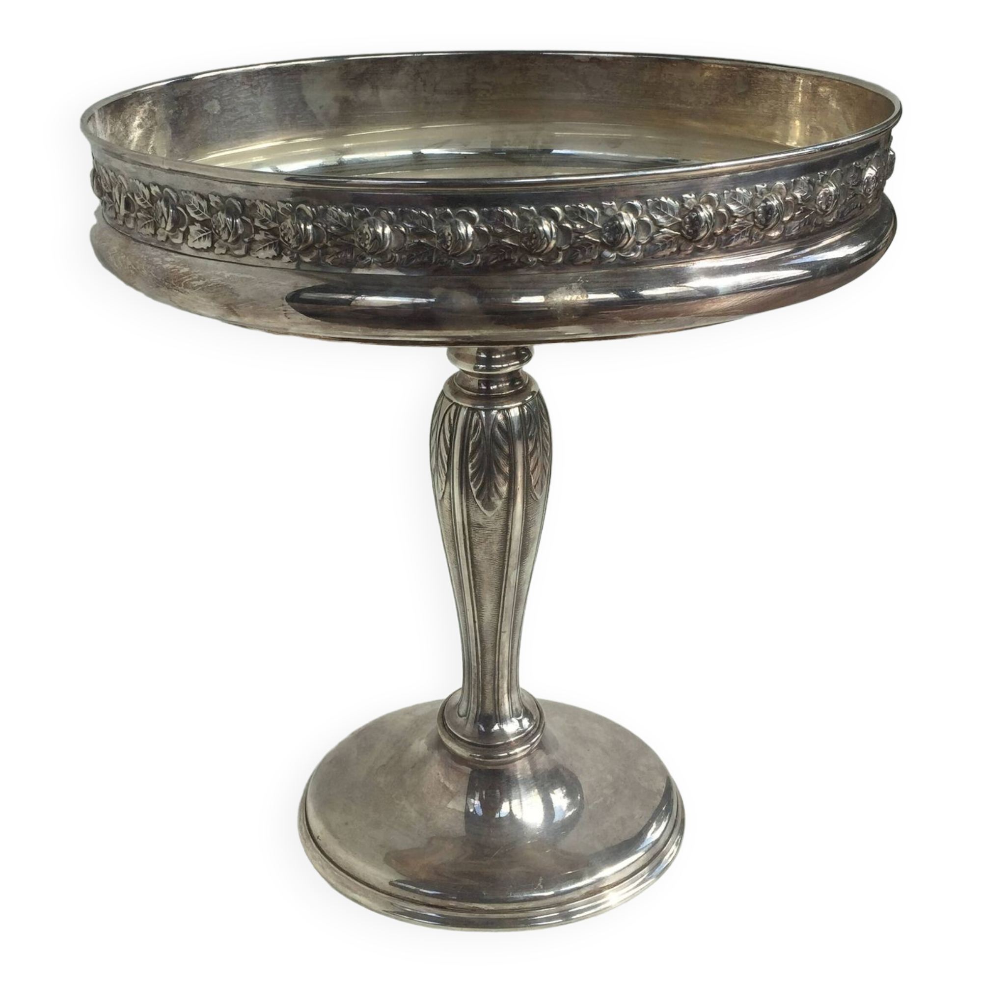 Fruit cup on silver metal stand