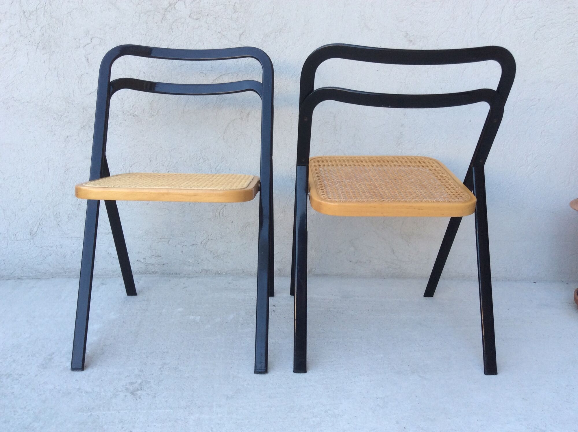 2 vintage Giorgio Cattelan folding chairs for Cidue 70s