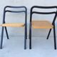 2 vintage Giorgio Cattelan folding chairs for Cidue 70s