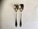 Pair of Art Deco style silver plated salad servers