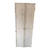old metal locker, two doors, workshop cabinet