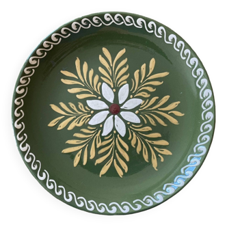 Alsatian plate dish in glazed ceramic