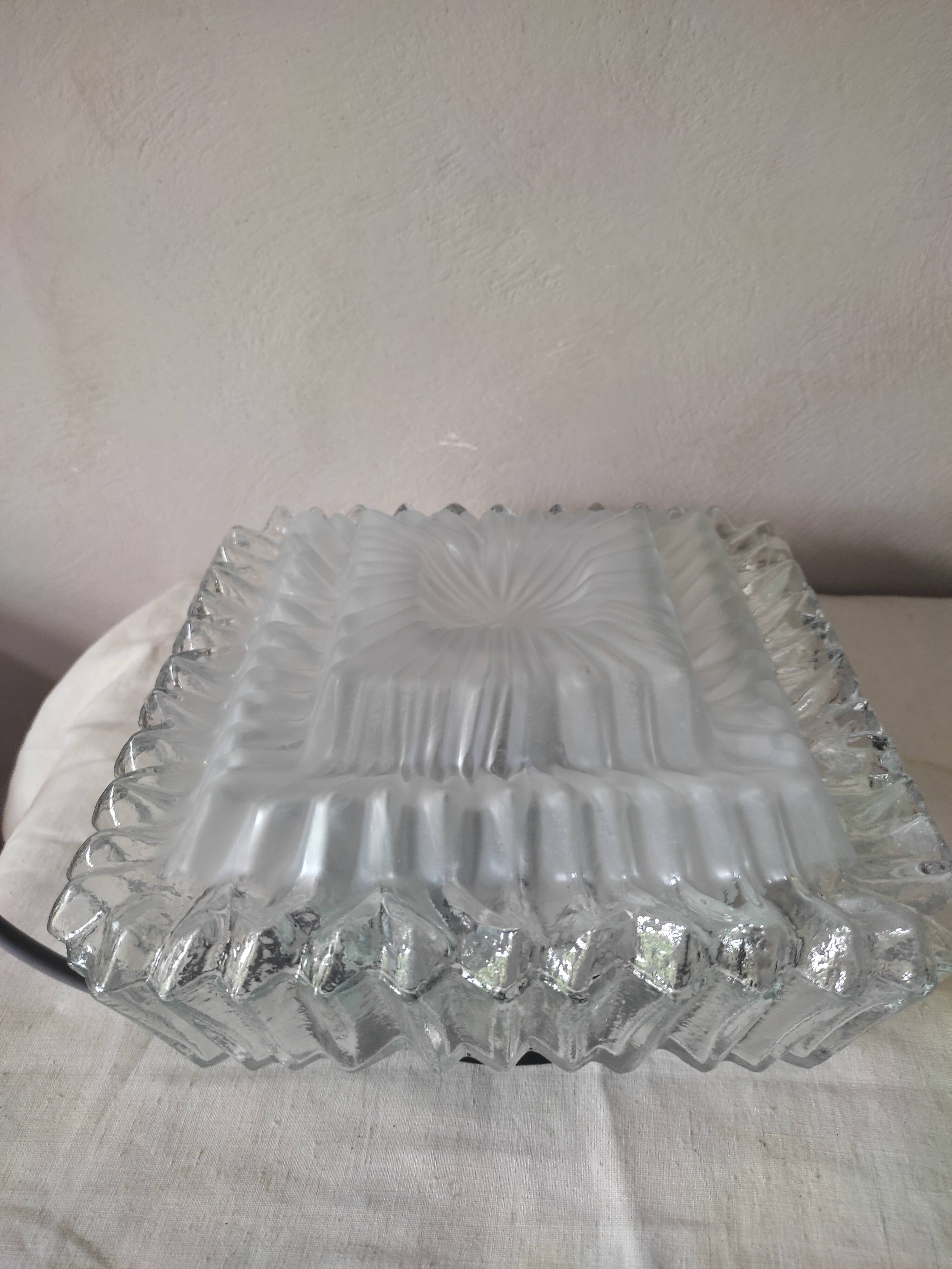 Glass square ceiling light