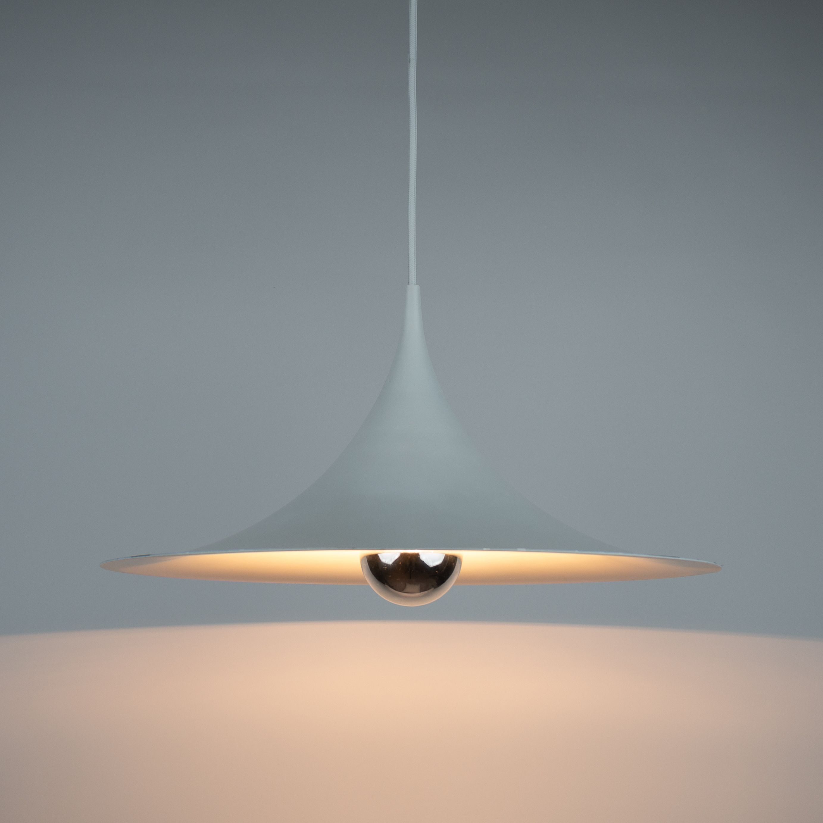 Pair of Danish vintage pendant lamps Semi by Bonderup&Thorup, 1968