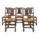 Série de 5 chaises dans l'esprit de Dudouyt