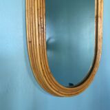Pair of bamboo mirrors 34x56cm