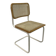Chaise Cesca modèle b32 en blanc et bois par Marcel Breuer