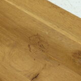 Solid oak brutalist side table or coffee table 1970s