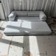 Vintage black and white striped sofa bed