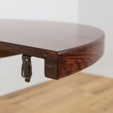Mid-century round rosewood extendable dining table, Denmark, 1960s