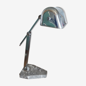 Banker office lamp with marble foot