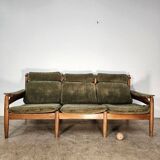 Canapé en chêne trois places par E. Merthen, Ire Møbler, Suède, années 1960