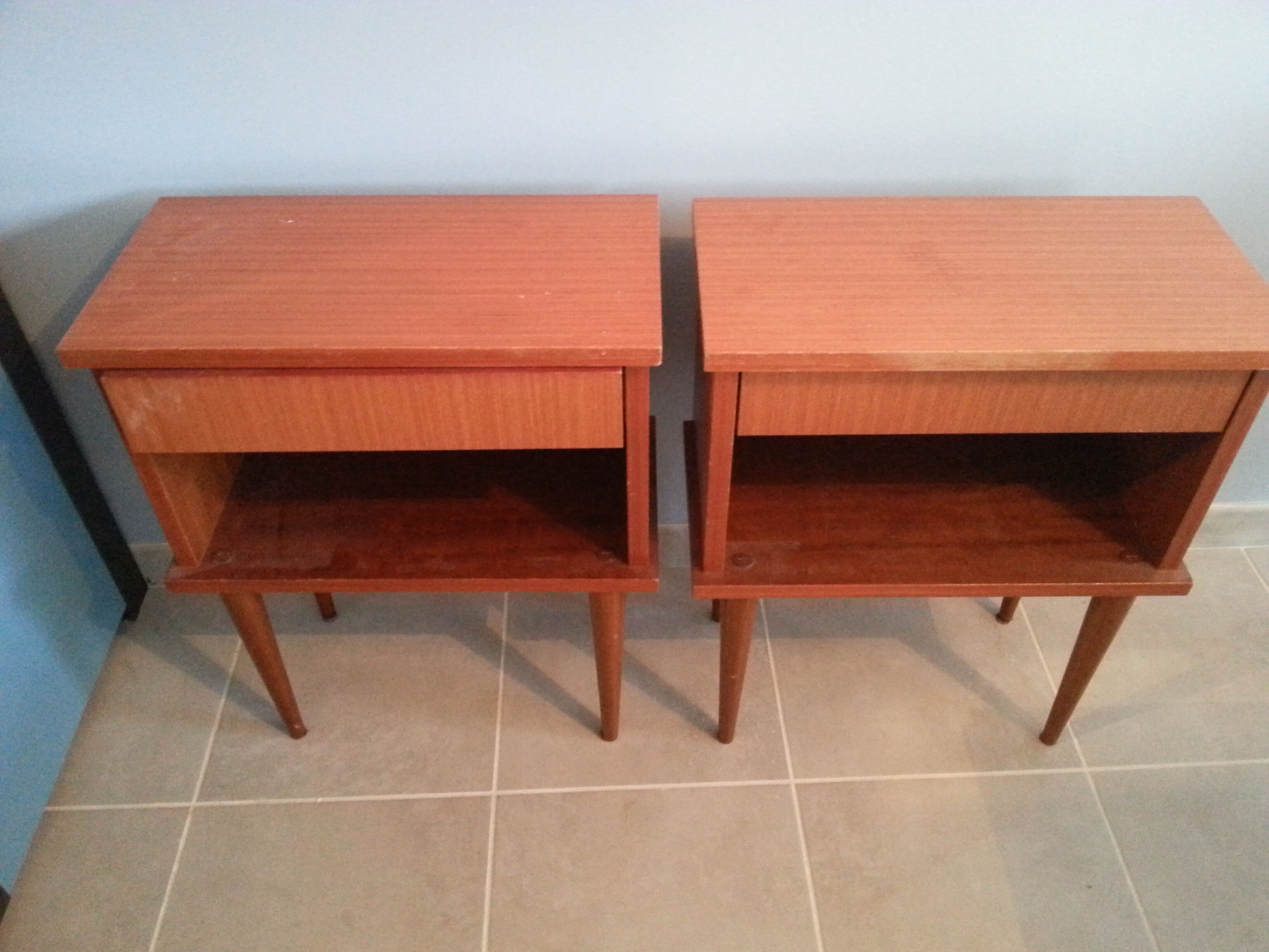 Lot de 2 chevets vintage