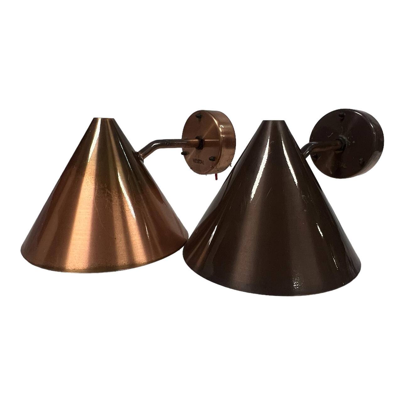 4 Westal copper wall lights