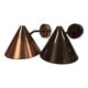 4 Westal copper wall lights