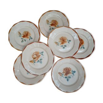 Lot de 7 assiettes digoin Sarreguemines