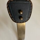 Patère Adnet en bronze et cuir 1950