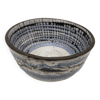 Ceramic salad bowl by Boris Kassianoff, Vallauris, 50s/60s