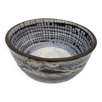 Ceramic salad bowl by Boris Kassianoff, Vallauris 50s/60s