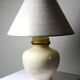 Vintage 1980s-90s Le Dauphin Dynastie crackle-glazed earthenware lamp