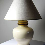 Vintage 1980s-90s Le Dauphin Dynastie crackle-glazed earthenware lamp