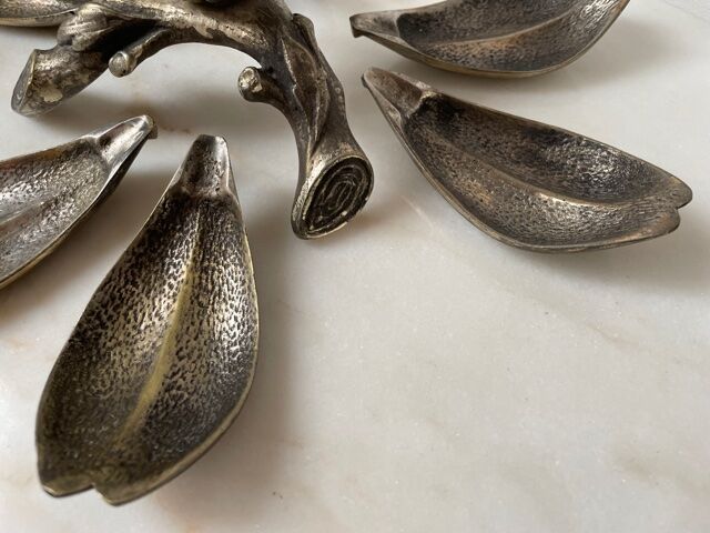 Ashtray flower 1970 silver bronze