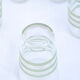 7 verres granité vert et doré